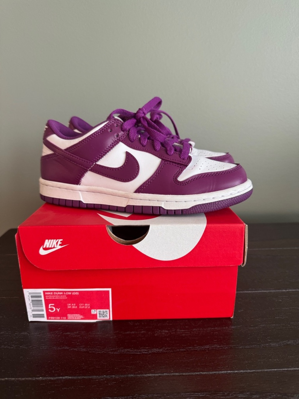 Nike Kids Dunk Low - Purple & White